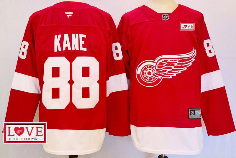 Men Detroit Red Wings #88 Kane Red Fanatics 2025 NHL Jersey style 11